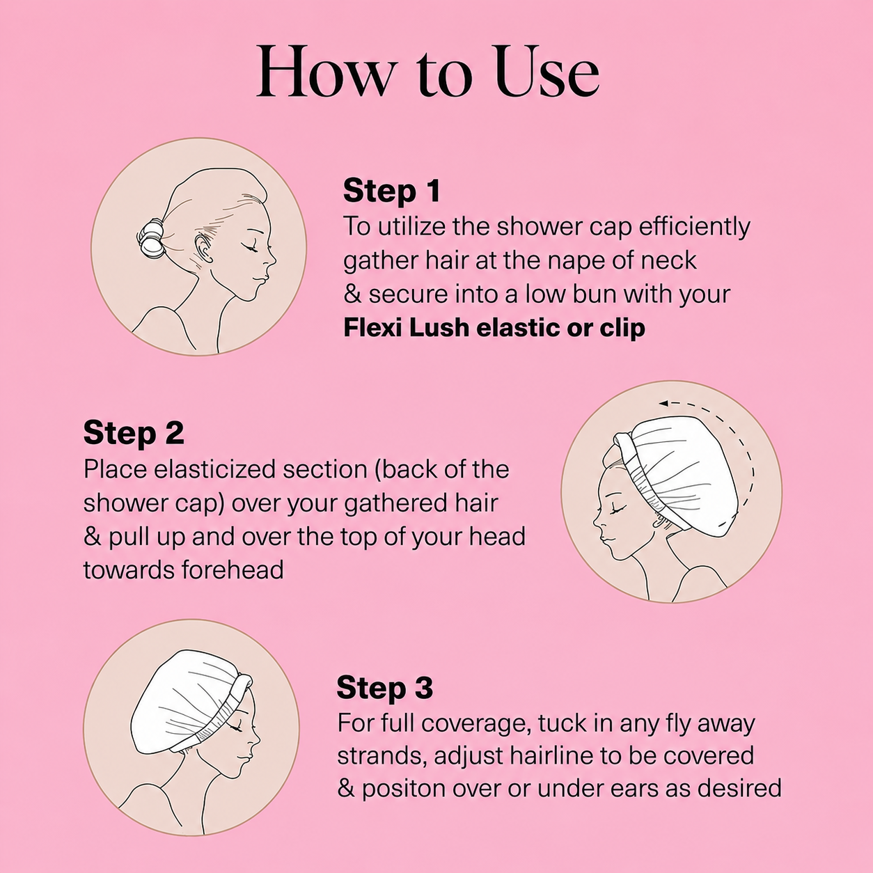 Flexi Lush™ Waterproof Shower Cap